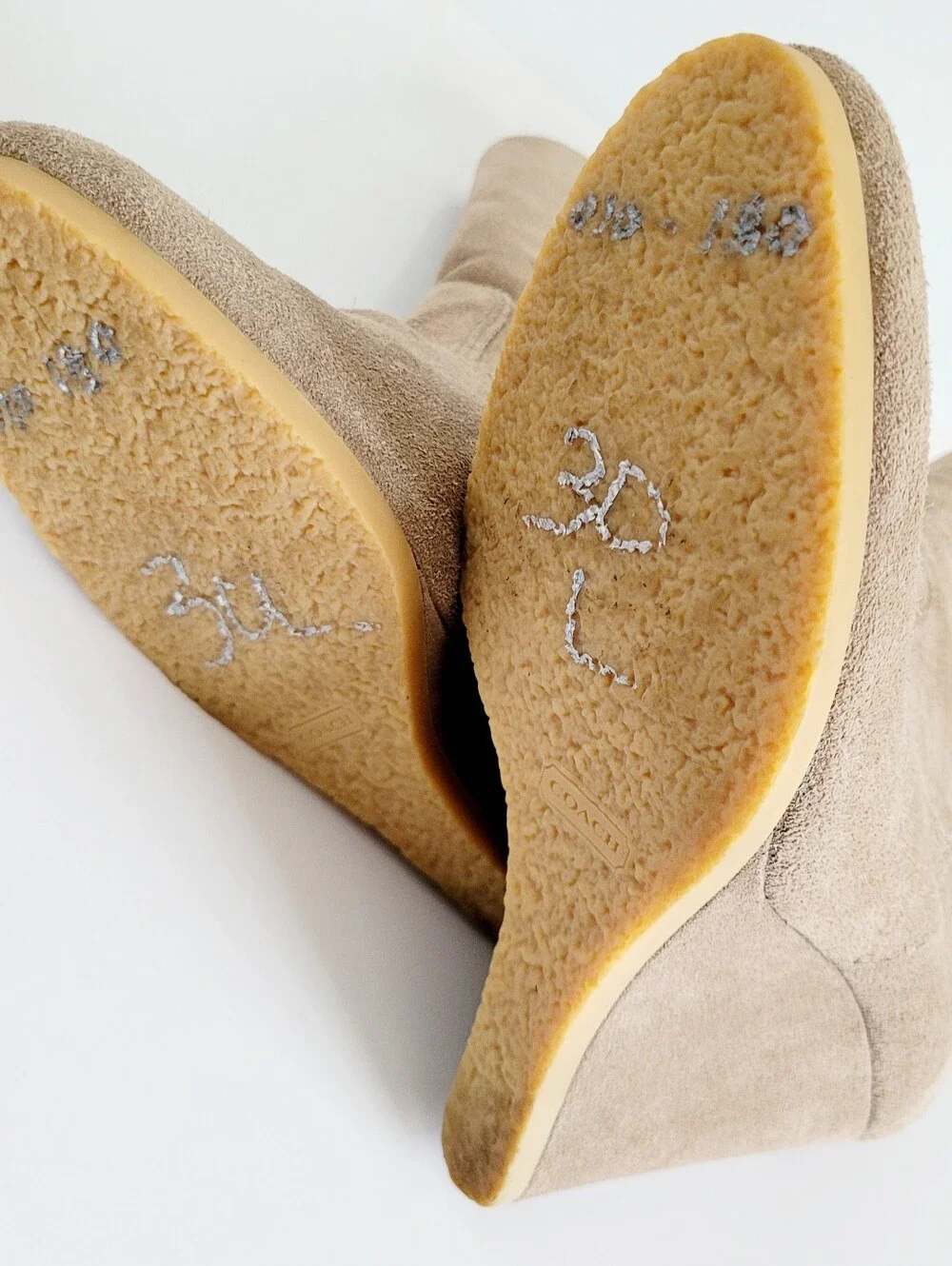 Coach Danee Taupe Suede Shearling Wedge Ankle Boots with Side Zip 10